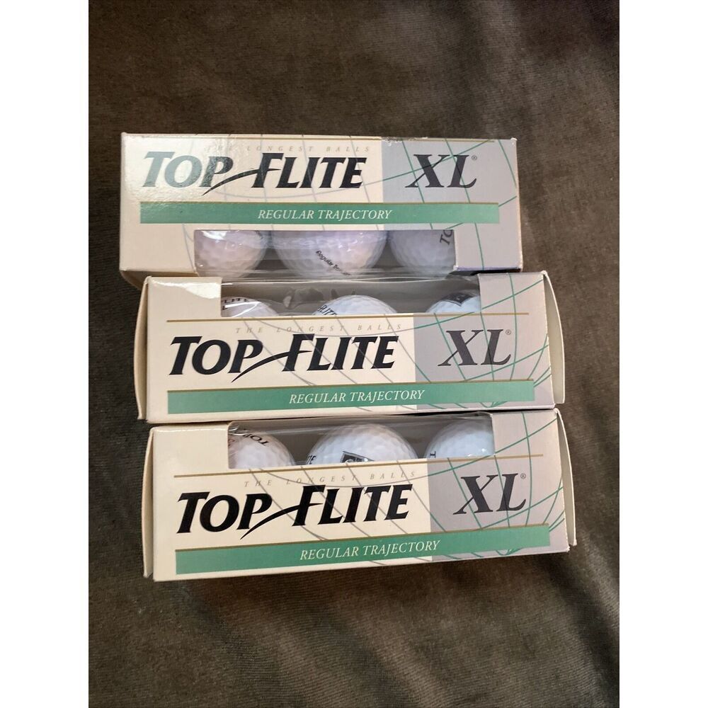 Vintage 1994 Spalding Top Flight XL Golf Balls 3 Sleeves of 3 Each New DS